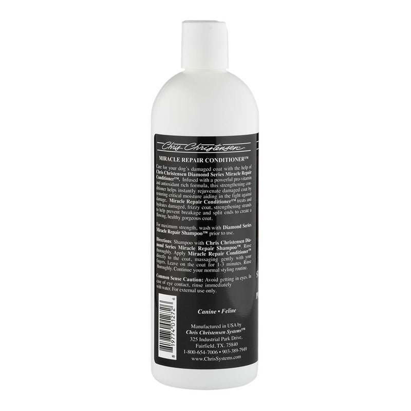 Chris Christensen Diamond Series Miracle Repair Dog Conditioner, Groom Like a Professional, Pro-Vitamin Formula, Provides Maximum Moisture, Use on Both Dogs and Cats, Made in USA, 16 oz - Image 2
